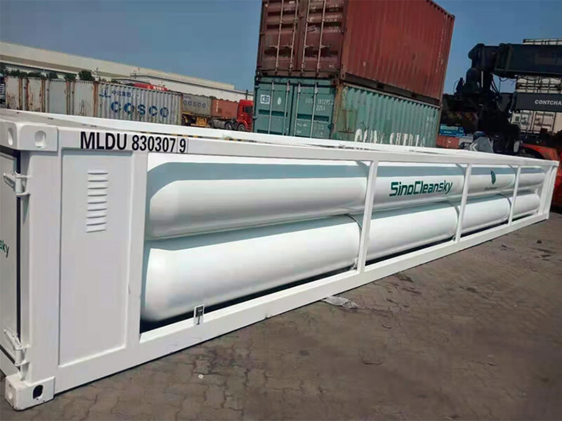 8Tubes 40ft Jumbo Tube Skid Container Sinocleansky